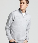 Lacoste Interlock Cotton Zip Collar Sweatshirt