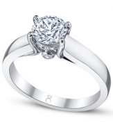 Tell a story with this symbolic style. This My Diamond Story engagement ring features a stunning, certified solitaire diamond (1/2 ct. t.w.) in a polished 18k white gold setting.