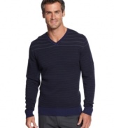 From hayrides to apple picking, this v-neck sweater from Alfani Black will be a fall staple for more than just the office.