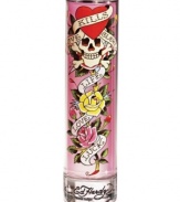 The brilliant, almost blinding scent of the Ed Hardy tattoo artinspired this super vibrant and sexy fragrance. An explosion of fruits opens the accent including Tropical Mango, Wild Strawberries and Ruby Red Grapefruit vintage floralcy with a Rock'n Roll Edge brings a dark eeriness including Black Freesia. This contrast of floralcy merges into a background of Hot Skin and Warm Soulful Amber. It is a delicious and very addictive fragrance statement.