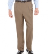 Head into neutral territory. These tan pants from Lauren by Ralph Lauren have quiet confidence.