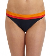 THE LOOKSporty stripe printElastic waist and leg openingsTHE MATERIAL80% nylon/20% spandexFully linedCARE & ORIGINHand washImportedPlease note: Bikini top sold separately. 