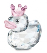 Crowned Princess of the Happy Ducks flock, this Swarovski crystal figurine charms everyone with her sparkling personality.