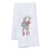 Whimsical interpretations of Santa's reindeer dress up this collection of linen tea towels from Patience Brewster.