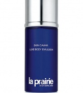 Skin Caviar Luxe Body Emulsion. A luxuriously rich body lotion formulated with caviar extract that drenches the body in an extravagant gift of moisture replacing weak, dull and dry skin with firmed, toned and illuminated skin. Contains La Prairie's exclusive cellular complex that helps stimulate the skin's natural repair process, moisturizing and energizing with nutrients that encourage optimal functioning. Discourages cellulite formation. 6.8 oz. 