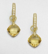 From the Laguna Collection. Faceted citrine stones on a 18k gold bale; perfect for your favorite hoops. Citrine18k goldFixed baleImported Please note: Earrings sold separately.