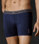 Getting great comfort and style isn't a stretch with these boxer briefs from Polo Ralph Lauren.