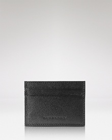 Slim card case rendered in luxe leather from Burberry.