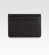 Handsome cardholder crafted of printed calfskin and lamb leather.ID window4 outside pockets1 inside pocket4 X 2½Imported