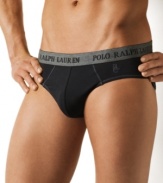 All the coverage you need in easy stretch jersey. These Polo Ralph Lauren briefs will become your daily standard.