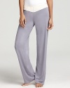 Exude laid-back chic in these soft pajama pants with contrast waistband.