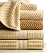 Get the spa treatment with this Desert Spa washcloth from Lauren by Ralph Lauren, featuring a textured stripe design in a warm tan colorway. Finished with dobby details along each end.