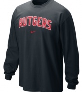 Be a part of the team in this Nike Rutgers Scarlet Knights NCAA shirt.