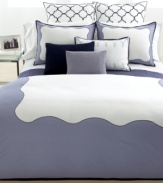 Irresistibly soft 300-thread count cotton rendered in a rich dark lavender hue is subtly accented with matelasse stripes. (Clearance)