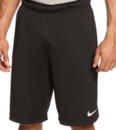 Break a sweat and still stay comfortable with these Nike performance shorts featuring Dri-Fit technology.