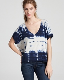 Sure to punch up your weekend looks, this Soft Joie tee works the season's tie-dye trend in bold style.