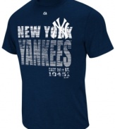 Where fashion meets fan gear! This New York Yankees MLB tee from Majestic Apparel fits just right!