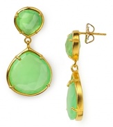 Candy-colored stones are playful pieces to add to your jewelry collection. Pop in Coralia Leet's chartreuse drop earrings for a fun style infusion.