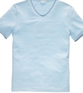 Nothing beats a classic. This v-neck t-shirt from Calvin Klein is a simple casual style solution.