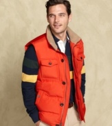 Fall features like this down vest from Tommy Hilfiger will create a perfect seasonal look.