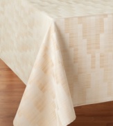 Truly timeless, the Continental tablecloth from Lenox boasts sophisticated good looks with a subtle geometric motif in versatile hues to complement just about any dining area. An easy choice in a machine washable blend.