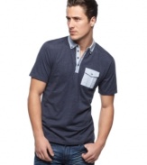 Change up your normal polo style with this contrast colored shirt from INC International Concepts.