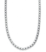 Just a touch of bold silver adds a little edge to any look with this sterling silver box chain necklace. Approximate length: 22 inches.