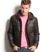 Rock that Top Gun look. This hooded jacket from Levi's lets you live life in the fast lane.