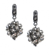 Get noticed in this glamorous style. Kenneth Cole New York's disco ball-inspired drop earrings feature hematite-colored beads and fireball clusters. Crafted in hematite tone mixed metal. Approximate drop: 1-1/4 inches.