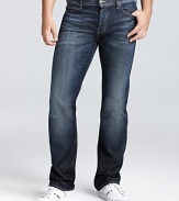 7 For All Mankind expands your off-duty wardrobe with the Standard jeans in Nite Shadow--a medium wash with faded details that exude laid-back cool.