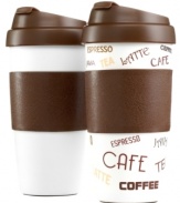 It can take the heat! Always have your favorite cup of Joe or brew of tea in hand with the convenience of these durable thermal mugs. Made for life on the go, each cup fits most standard cup holders, cleans up in the dishwasher and holds the perfect amount of your favorite hot beverage, so you can get through the day