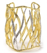 Meet your match in this mixed-metal cuff from Alexis Bittar. With striking crystal accents, it's designed to catch the light.