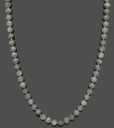 Polish your look with versatile color. Necklace features graduated, grey labradorite beads (8-9 mm) and a 14k gold clasp. Approximate length: 18 inches.