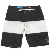 Snag legit surf and skate style with these striped board shorts from Volcom.