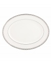 Sturdy bone china draped in a delicate platinum garland makes the Iced Pirouette platter by Lenox a flawless go-to for formal entrees. Qualifies for Rebate