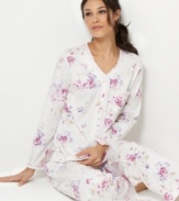 Bring an element of enchantment to your night. The Botanical Garden pajamas by Charter Club are made of comfy cotton and sweetened up with satin trim and ruffles.