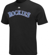 Team up! Get into the spirit of the season by supporting your Colorado Rockies with this MLB t-shirt from Majestic.