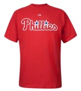 For every pitch, slide and dive, be there to represent your hometown heroes with this Philadelphia Phillies T shirt from Majestic Apparel.