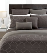 Get on the grid with Hotel Collection's quilted sham, featuring smart stitching in an geometric motif.