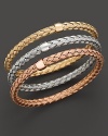 Stackable, woven sterling silver bracelet from Roberto Coin.