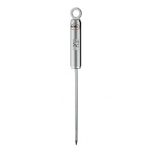 This stainless steel Rösle thermometer is an integral component in Rösle's open kitchen concept. Ideal for small kitchens, attachments hang via hooks on a wall rail with space-saving convenience.