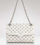 Rebecca Minkoff's shoulder bag is reason to break up with your day bag and have an affair. The silvery studs are a little bit dangerous, while ladylike white leather never kisses and tells.