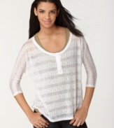 Pair this tonal striped top from Bar III with your fave jeans. Casual & ultra-cute, this tee never goes out of style!