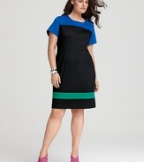 DKNYC Plus Size Color Block Ponte Dress