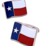 Wear your heart on your sleeve (or at least on your cuff) with Geoffrey Beene cufflinks featuring the flag of the Lone Star State.