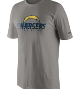 From the pre-game to after-party, show off your San Diego Chargers pride in this NFL football t-shirt from Nike.