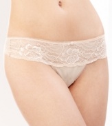 Lacy allure. A sexy lace band across the hip of the So Seductive thong by Wacoal thong creates a captivating look. Style #872199