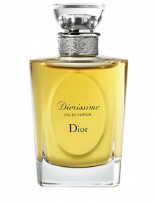 EXCLUSIVELY AT SAKS. First introduced in 1956 and inspired by Monsieur Dior's favorite flower, the lily of the valley, Diorissimo is the definition of a true, timeless classic. Discover the fragrance now available as an elegant eau de parfum. This delicate, romantic fragrance features top notes of bergamot and calyx, middle notes of lily of the valley, jasmine, ylang ylang and lilac and a base of sandalwood. 