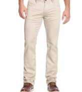 Lighten up your denim look with these slim-straight leg jeans from Buffalo David Bitton