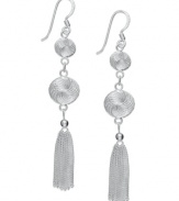 Special spirals combine with tassels for a stylish effect in these drop earrings from Giani Bernini. Set in sterling silver. Approximate drop: 2-3/4 inches.